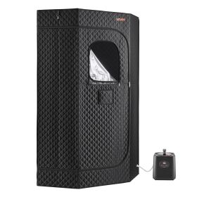 VEVOR Upgraded Portable Steam Sauna for Home, 1 Person Full Body Home Spa Tent with Steamer & 1 Foldable Chairs & Remote & Essential Oil Box