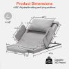 4-68Â° Lift Range Electric Adjustable Bed Backrest with Safety Rails, 300 lbs Capacity, Ideal for Elderly, Pregnancy