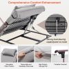 4-68Â° Upgraded Lifting System Electric Adjustable Bed Backrest with Collapsible Safety Rails, Remote Control, 300 lbs Capacity, Ideal for Elderly