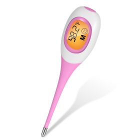 Oral Thermometer Body Thermometer Oral Rectal Underarm Temperature Thermometer C/F Switchable Accurate Fast Temperature Reading Fever Thermometer for (Color: Pink, size: One size)